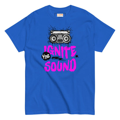 Ignite the Sound T-Shirt | Graphic Music Tee - Royal - T-Shirts Online