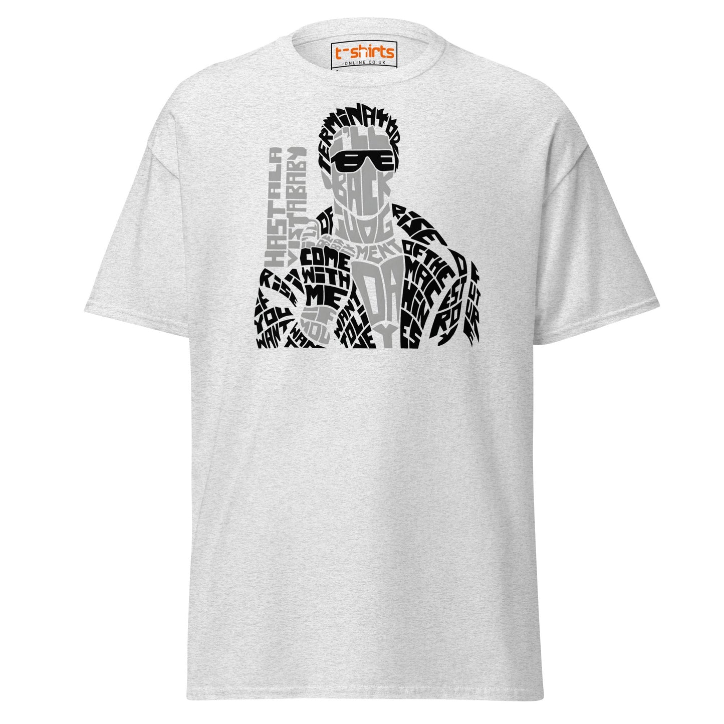 I’ll Be Back T-Shirt | Iconic Movie Quote Typography Tee - Ash - T-Shirts Online