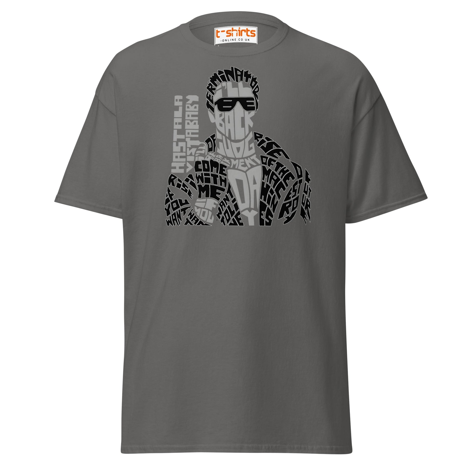 I’ll Be Back T-Shirt | Iconic Movie Quote Typography Tee - Charcoal - T-Shirts Online