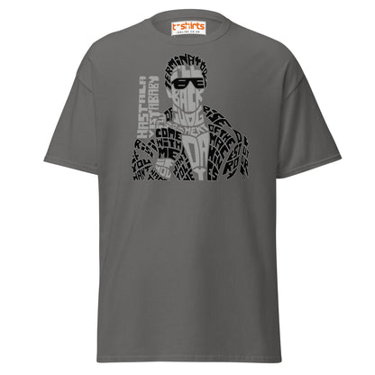 I’ll Be Back T-Shirt | Iconic Movie Quote Typography Tee - Charcoal - T-Shirts Online