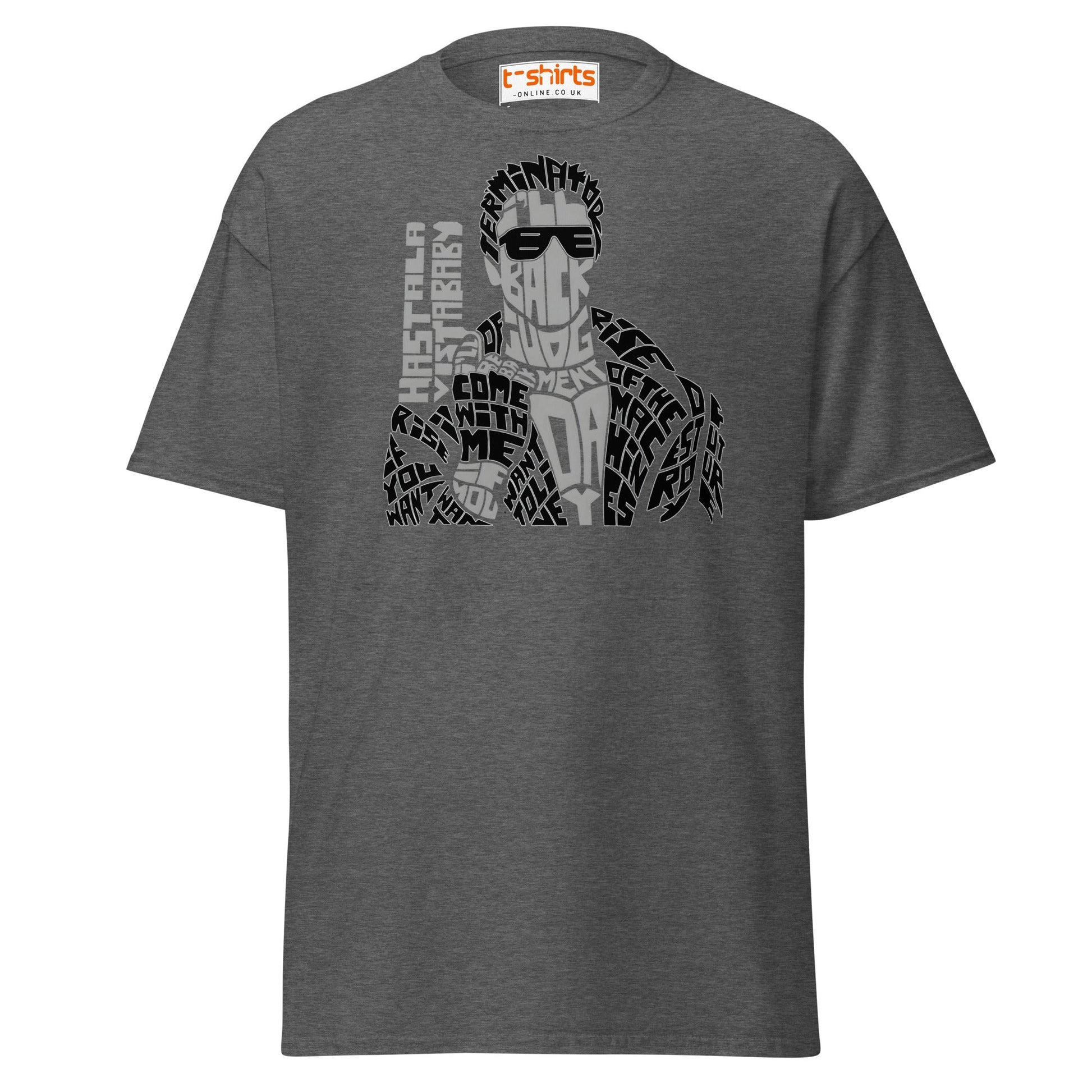 I’ll Be Back T-Shirt | Iconic Movie Quote Typography Tee - Dark Heather - T-Shirts Online
