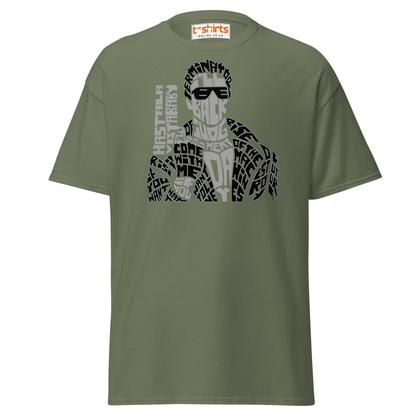 I’ll Be Back T-Shirt | Iconic Movie Quote Typography Tee - Military Green - T-Shirts Online