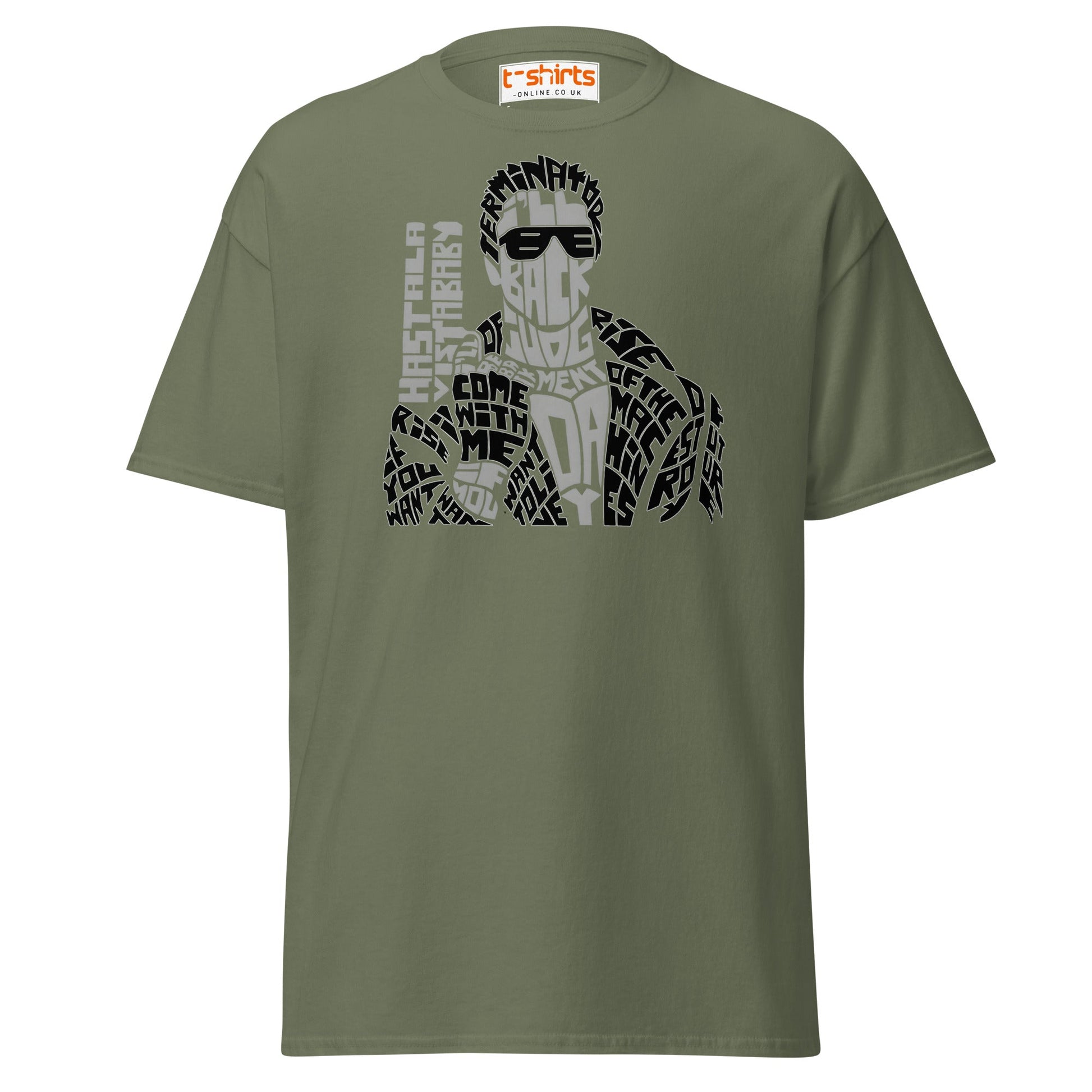 I’ll Be Back T-Shirt | Iconic Movie Quote Typography Tee - Military Green - T-Shirts Online