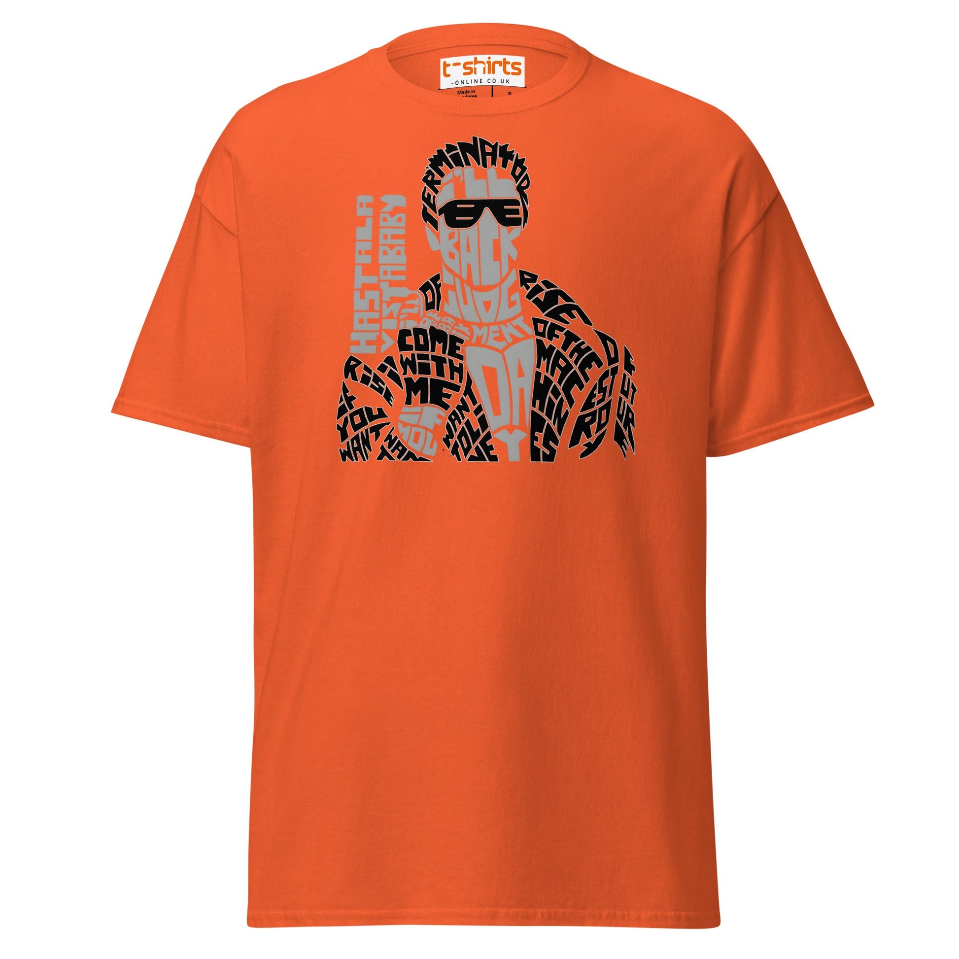 I’ll Be Back T-Shirt | Iconic Movie Quote Typography Tee - Orange - T-Shirts Online