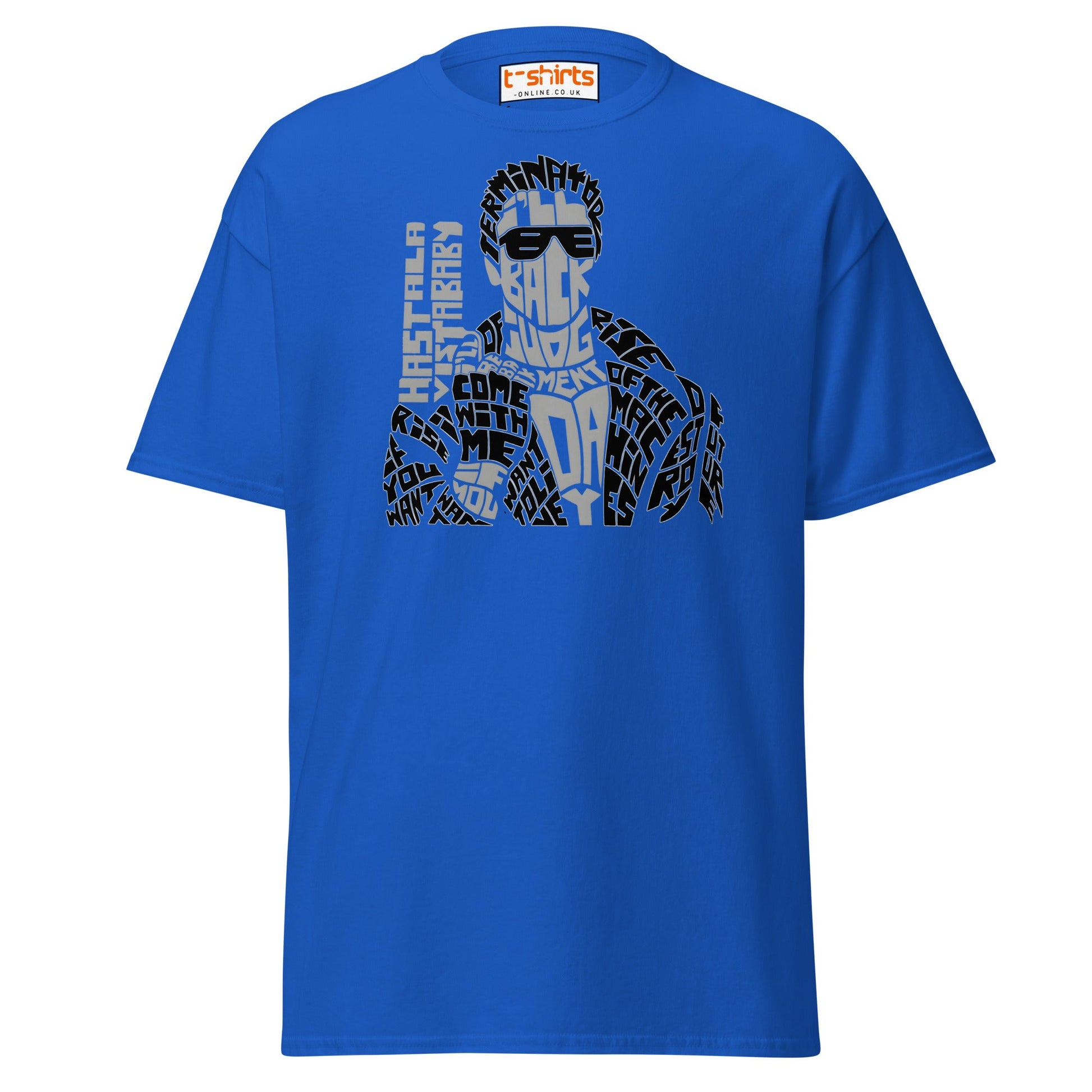 I’ll Be Back T-Shirt | Iconic Movie Quote Typography Tee - Royal - T-Shirts Online