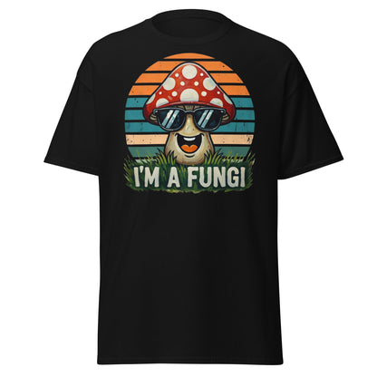 I'm A Fungi T-Shirt | Funny Mushroom Pun Tee - Black - T-Shirts Online