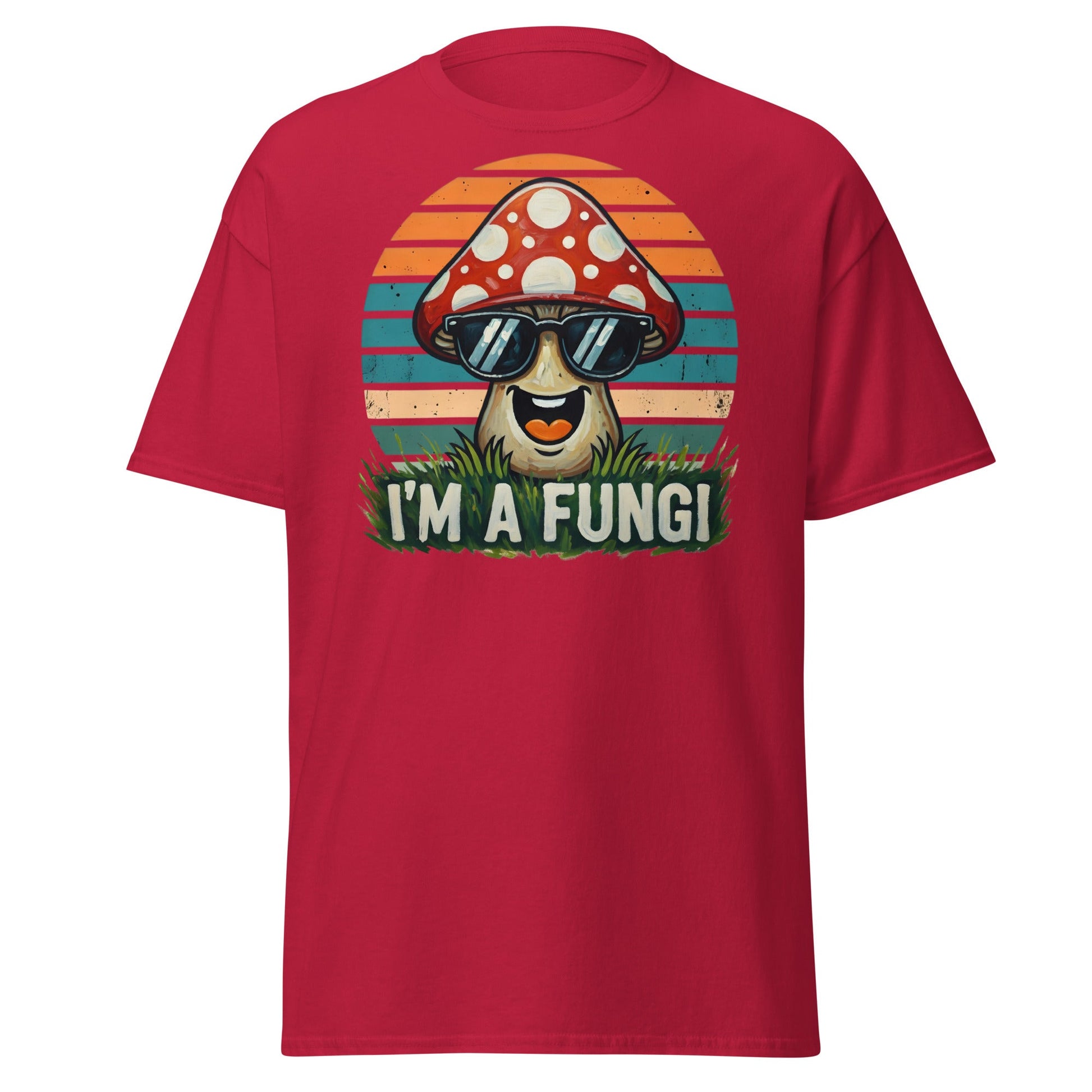I'm A Fungi T-Shirt | Funny Mushroom Pun Tee - Cardinal - T-Shirts Online
