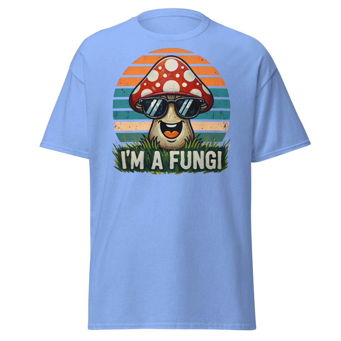 I'm A Fungi T-Shirt | Funny Mushroom Pun Tee - Carolina Blue - T-Shirts Online