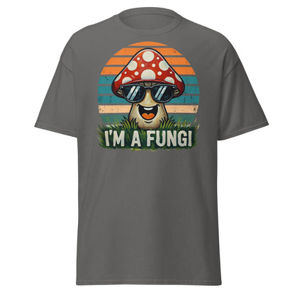 I'm A Fungi T-Shirt | Funny Mushroom Pun Tee - Charcoal - T-Shirts Online