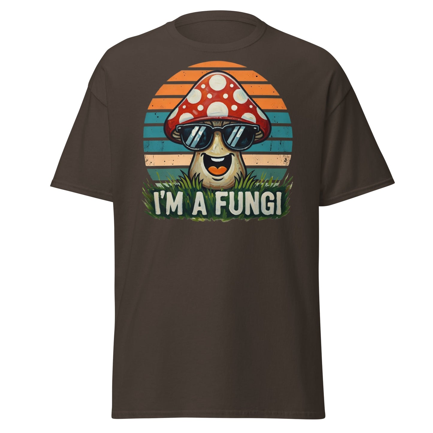 I'm A Fungi T-Shirt | Funny Mushroom Pun Tee - Dark Chocolate - T-Shirts Online