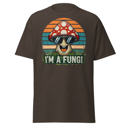 I'm A Fungi T-Shirt | Funny Mushroom Pun Tee - Dark Chocolate - T-Shirts Online
