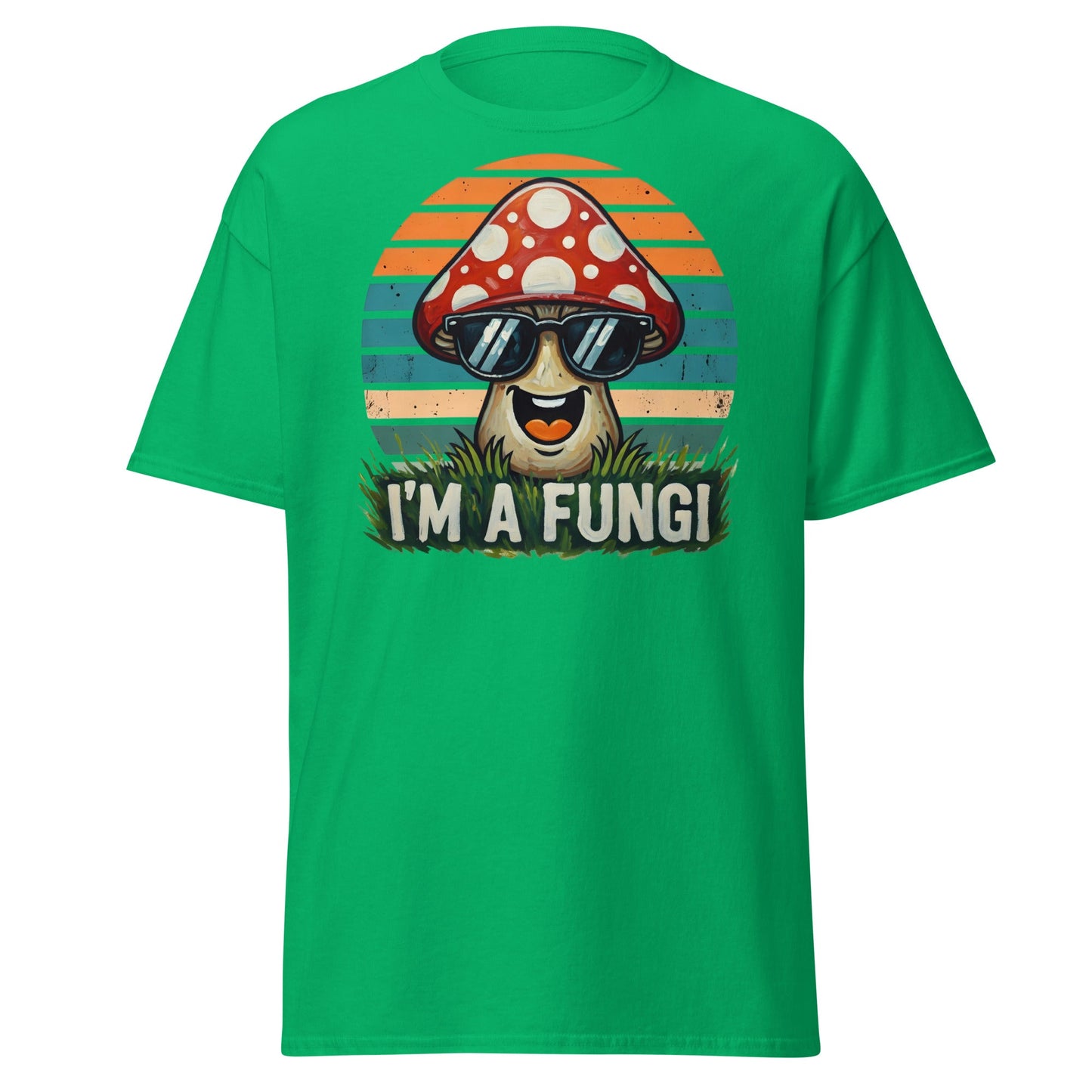 I'm A Fungi T-Shirt | Funny Mushroom Pun Tee - Irish Green - T-Shirts Online