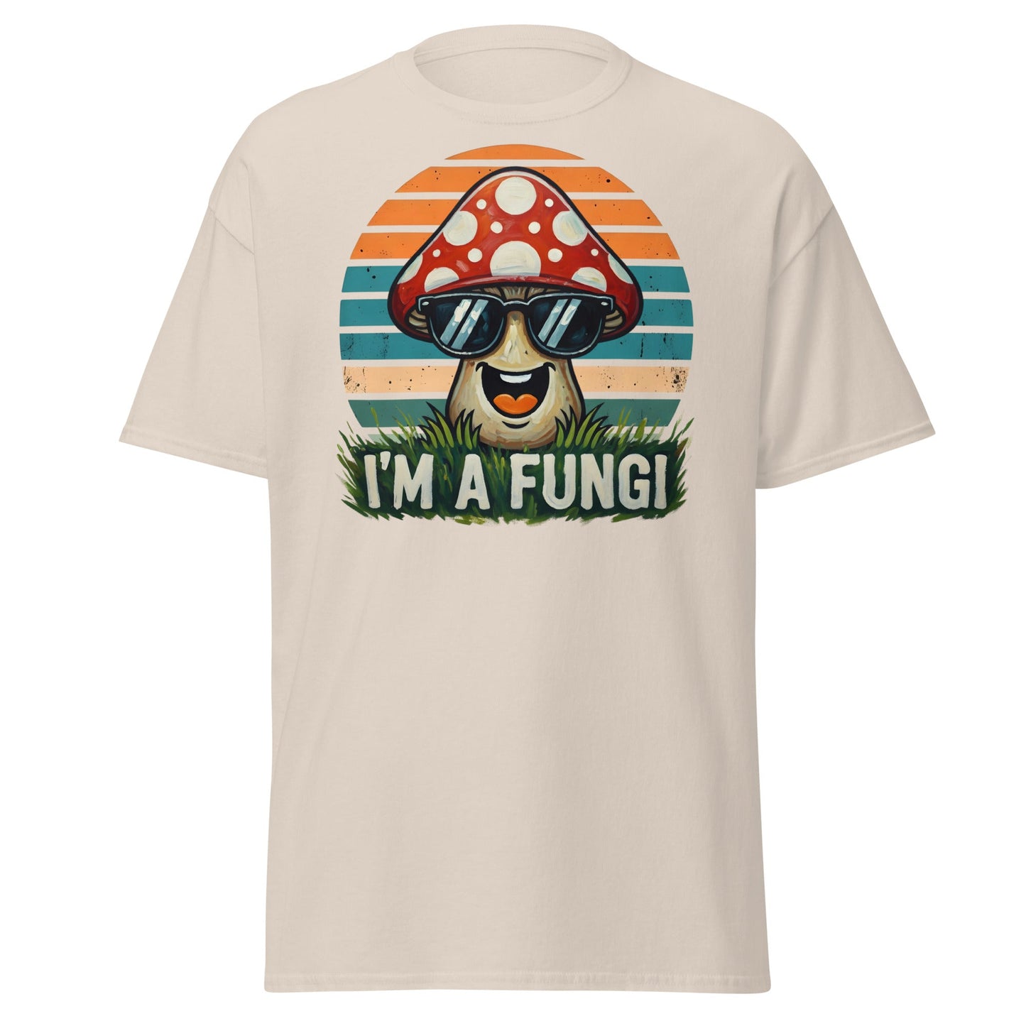 I'm A Fungi T-Shirt | Funny Mushroom Pun Tee - Natural - T-Shirts Online