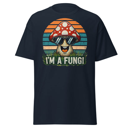 I'm A Fungi T-Shirt | Funny Mushroom Pun Tee - Navy - T-Shirts Online
