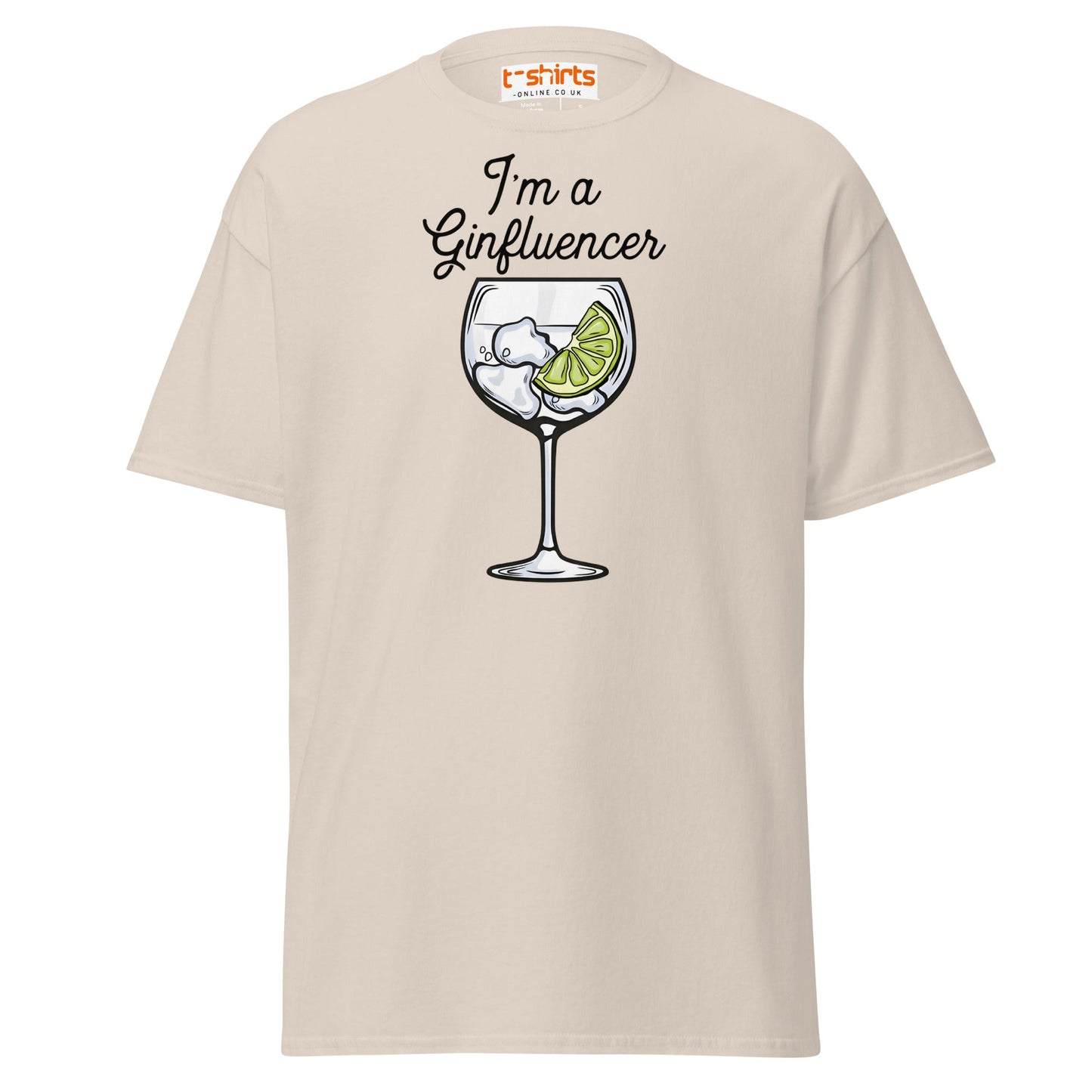 I'm A GINfluencer T-Shirt | Funny Gin Lover Gift Tee - Natural - T-Shirts Online