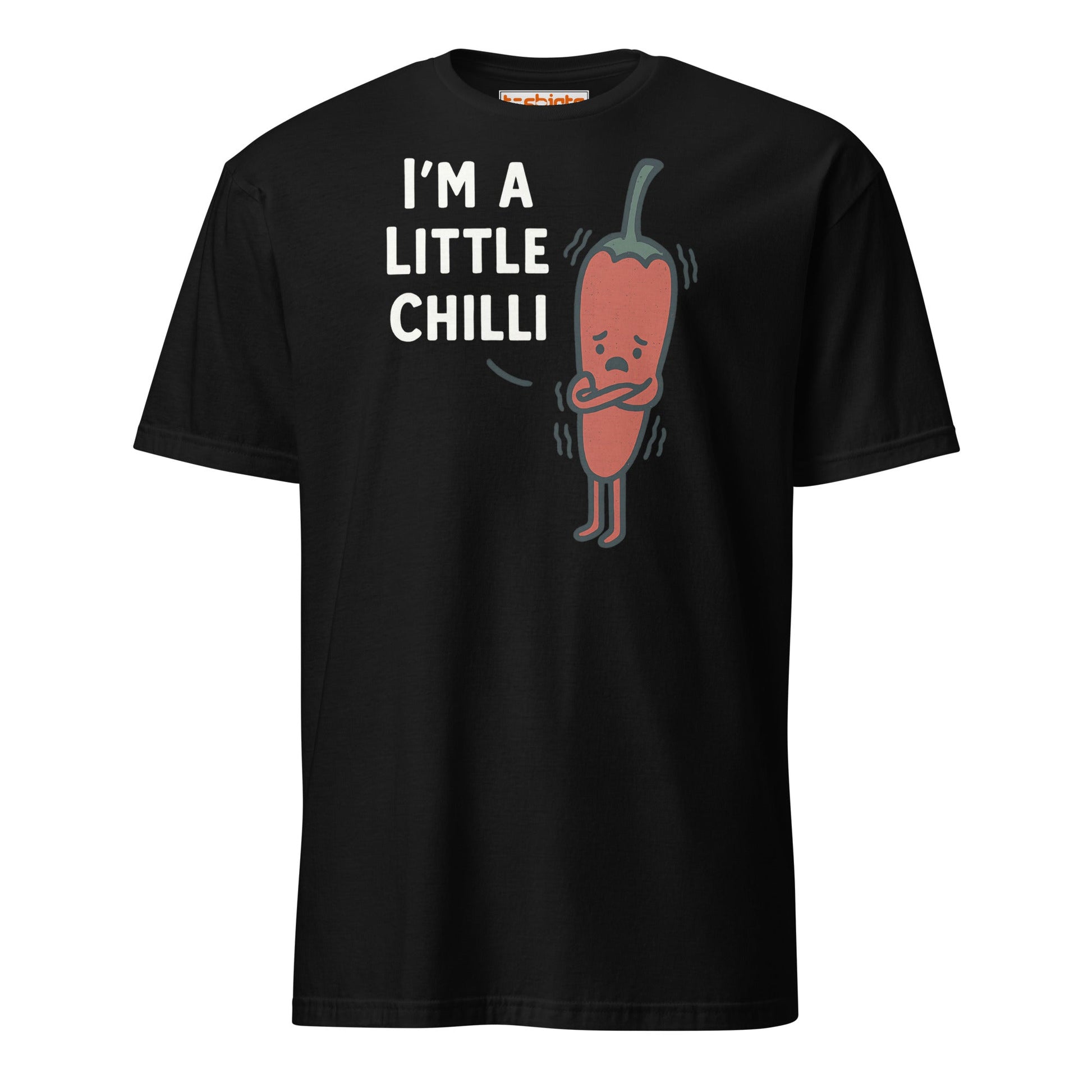 I’m a Little Chilli T-Shirt – Funny Food Pun Cartoon Tee - Black - T-Shirts Online