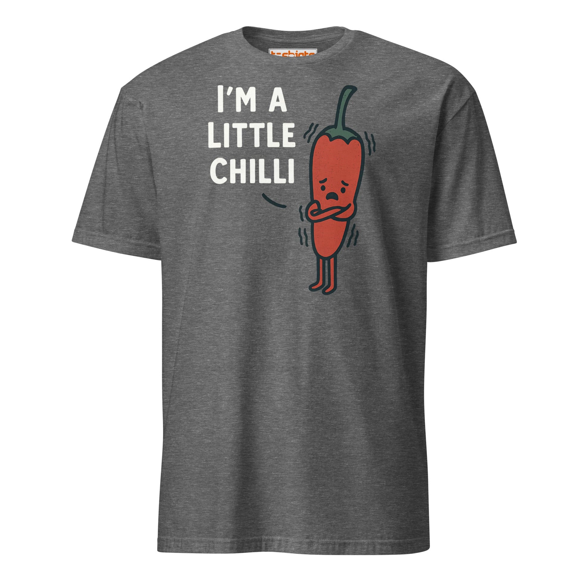 I’m a Little Chilli T-Shirt – Funny Food Pun Cartoon Tee - Graphite Heather - T-Shirts Online