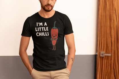 I’m a Little Chilli T-Shirt – Funny Food Pun Cartoon Tee - Navy - T-Shirts Online