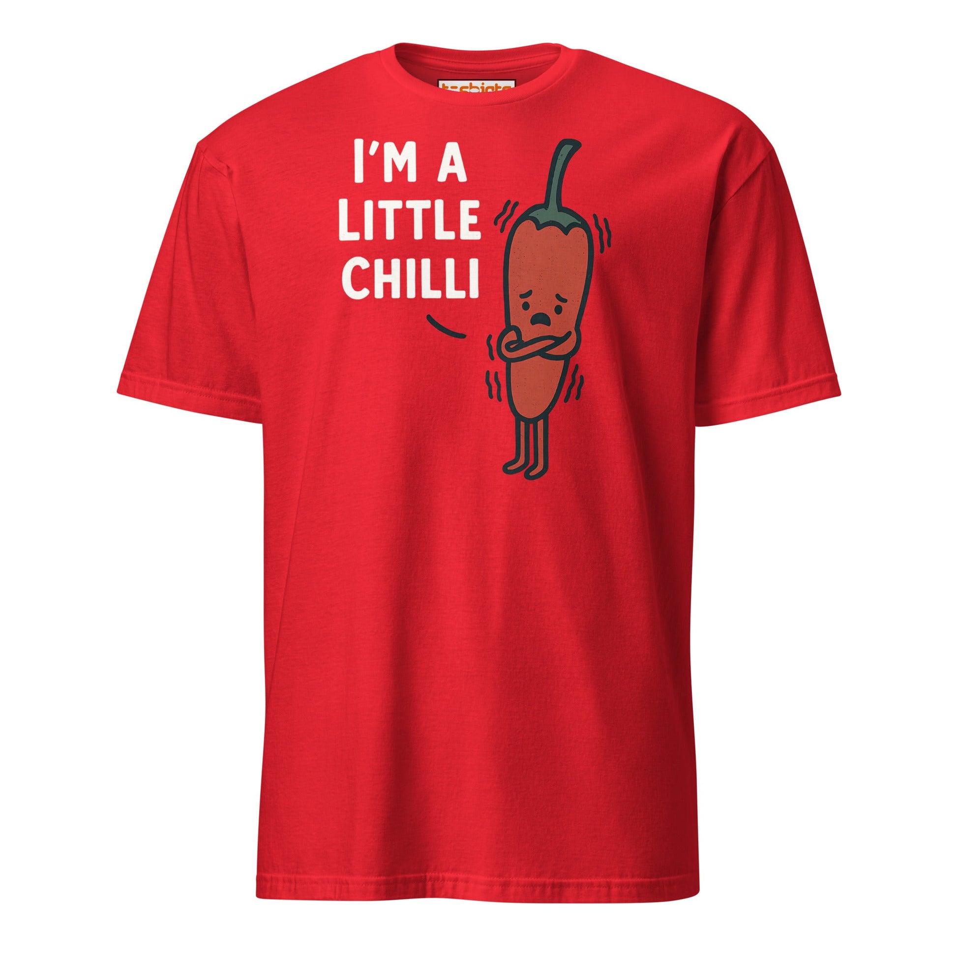 I’m a Little Chilli T-Shirt – Funny Food Pun Cartoon Tee - Red - T-Shirts Online