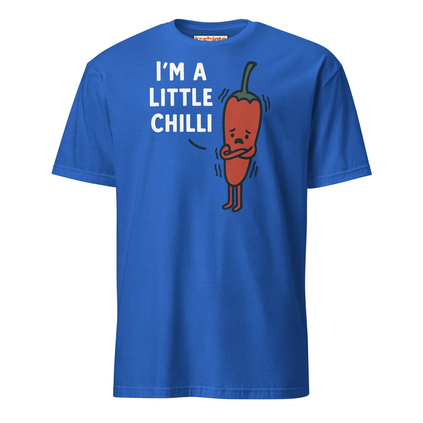 I’m a Little Chilli T-Shirt – Funny Food Pun Cartoon Tee - Royal - T-Shirts Online
