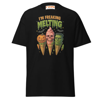 I’m Freaking Melting T-Shirt – Funny Halloween Ice Cream Tee - Black - T-Shirts Online