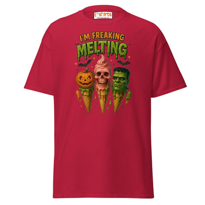 I’m Freaking Melting T-Shirt – Funny Halloween Ice Cream Tee - Cardinal - T-Shirts Online