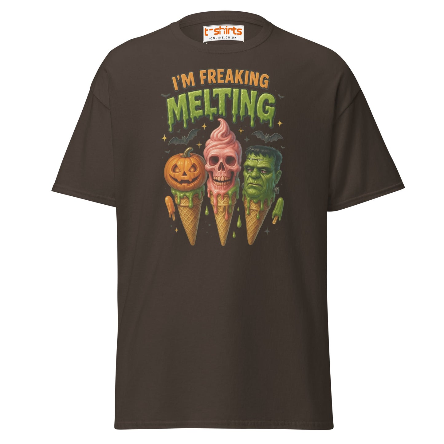 I’m Freaking Melting T-Shirt – Funny Halloween Ice Cream Tee - Dark Chocolate - T-Shirts Online