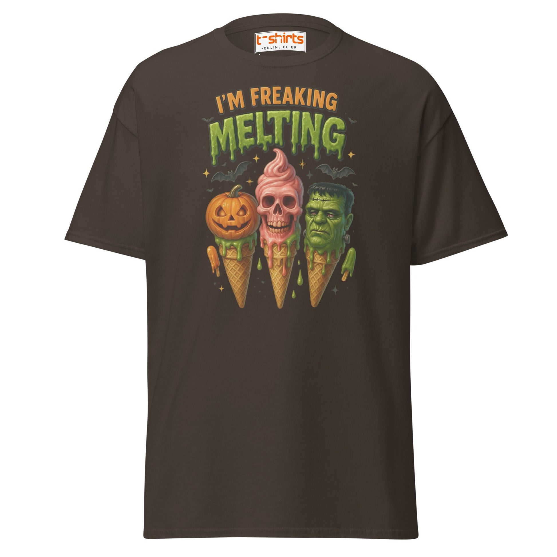 I’m Freaking Melting T-Shirt – Funny Halloween Ice Cream Tee - Dark Chocolate - T-Shirts Online