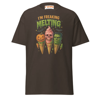 I’m Freaking Melting T-Shirt – Funny Halloween Ice Cream Tee - Dark Chocolate - T-Shirts Online