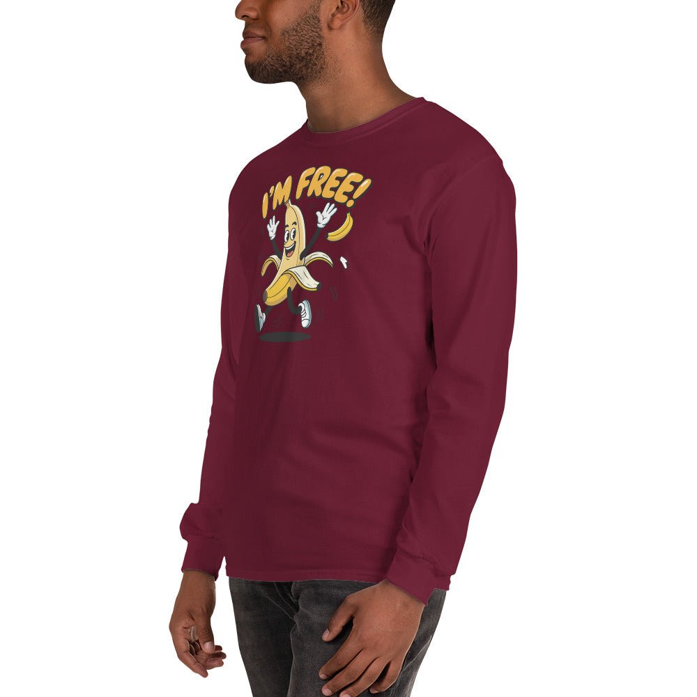 I'm Free | Long Sleeve Shirt - Maroon - T-Shirts Online