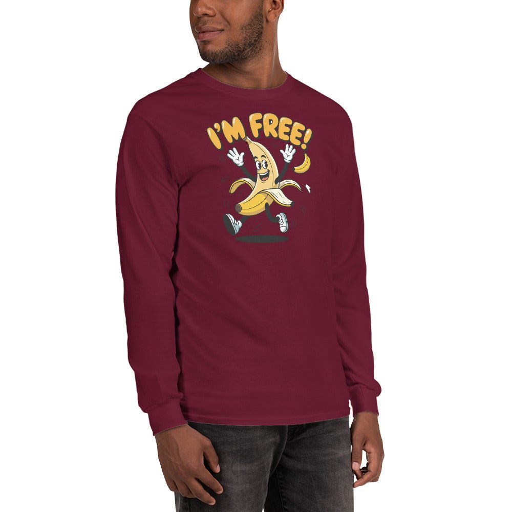 I'm Free | Long Sleeve Shirt - Maroon - T-Shirts Online