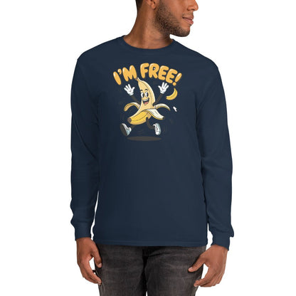 I'm Free | Long Sleeve Shirt - Navy - T-Shirts Online