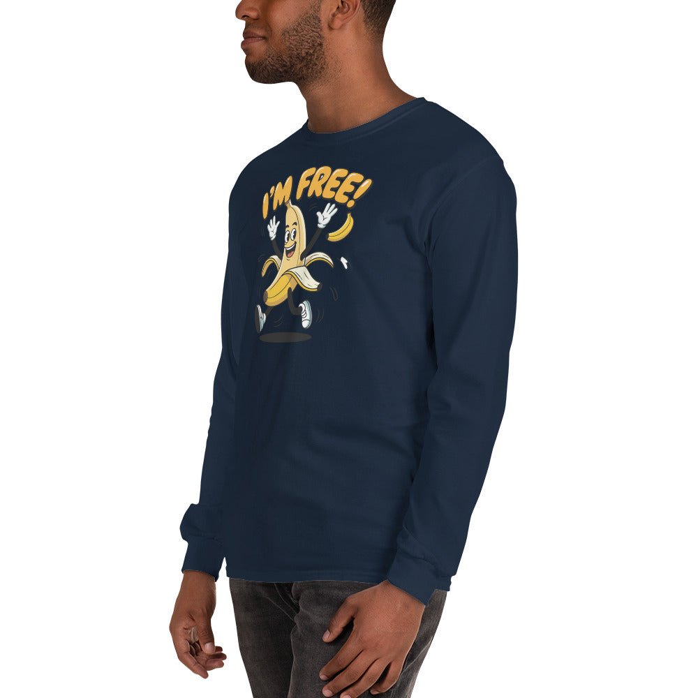 I'm Free | Long Sleeve Shirt - Navy - T-Shirts Online
