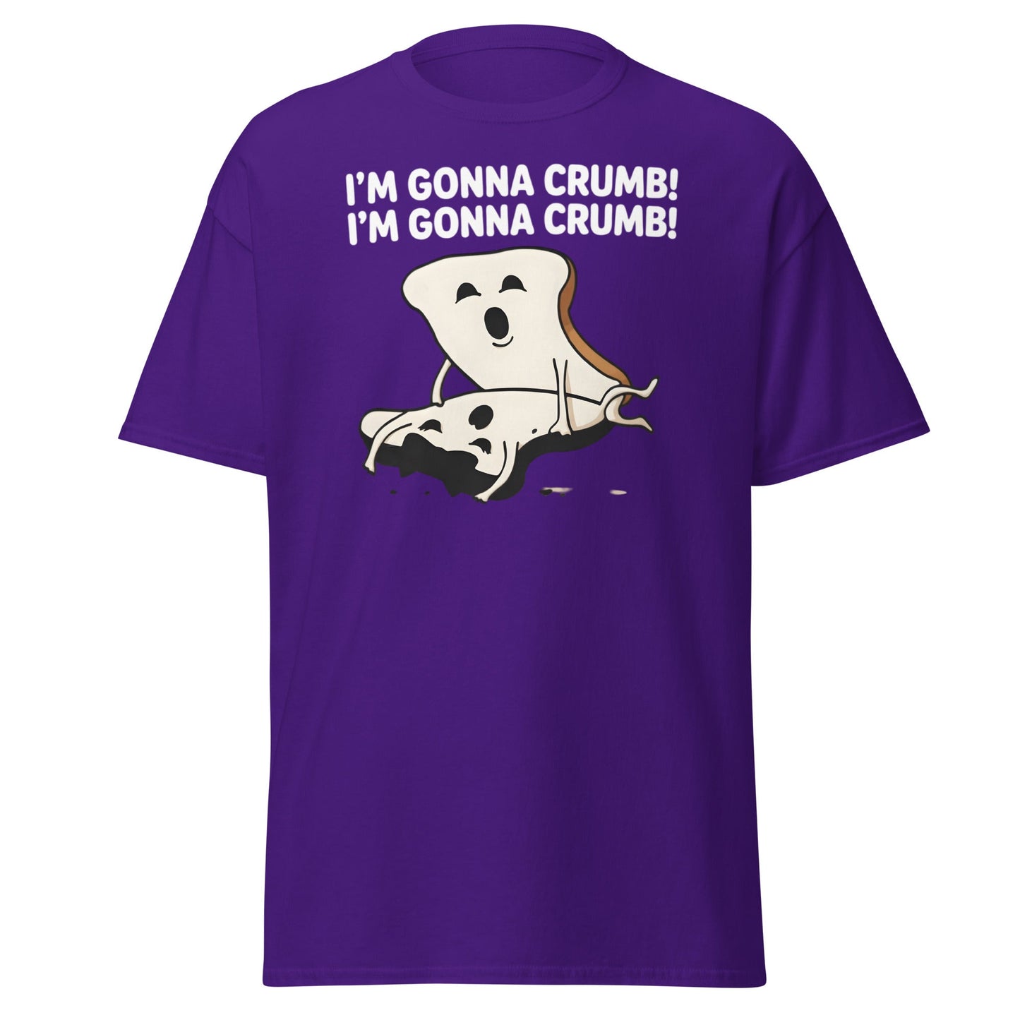 I’m Gonna Crumb T-Shirt – Funny Bread Pun Adult Tee - Purple - T-Shirts Online