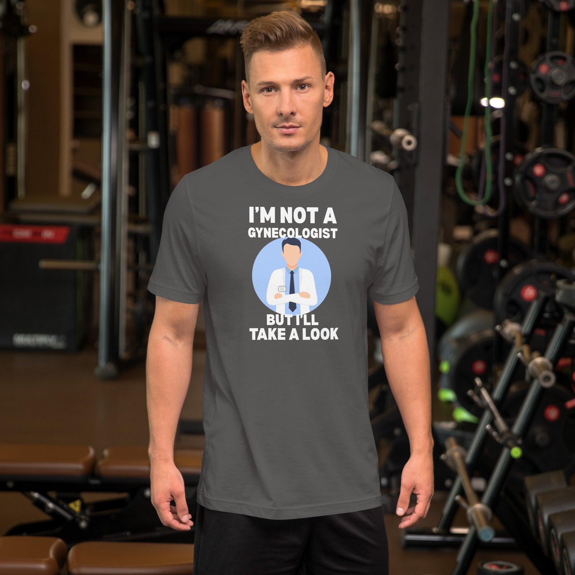 I'm Not a Gynecologist T-Shirt | 18+ Fun Humor Tee - Asphalt - T-Shirts Online