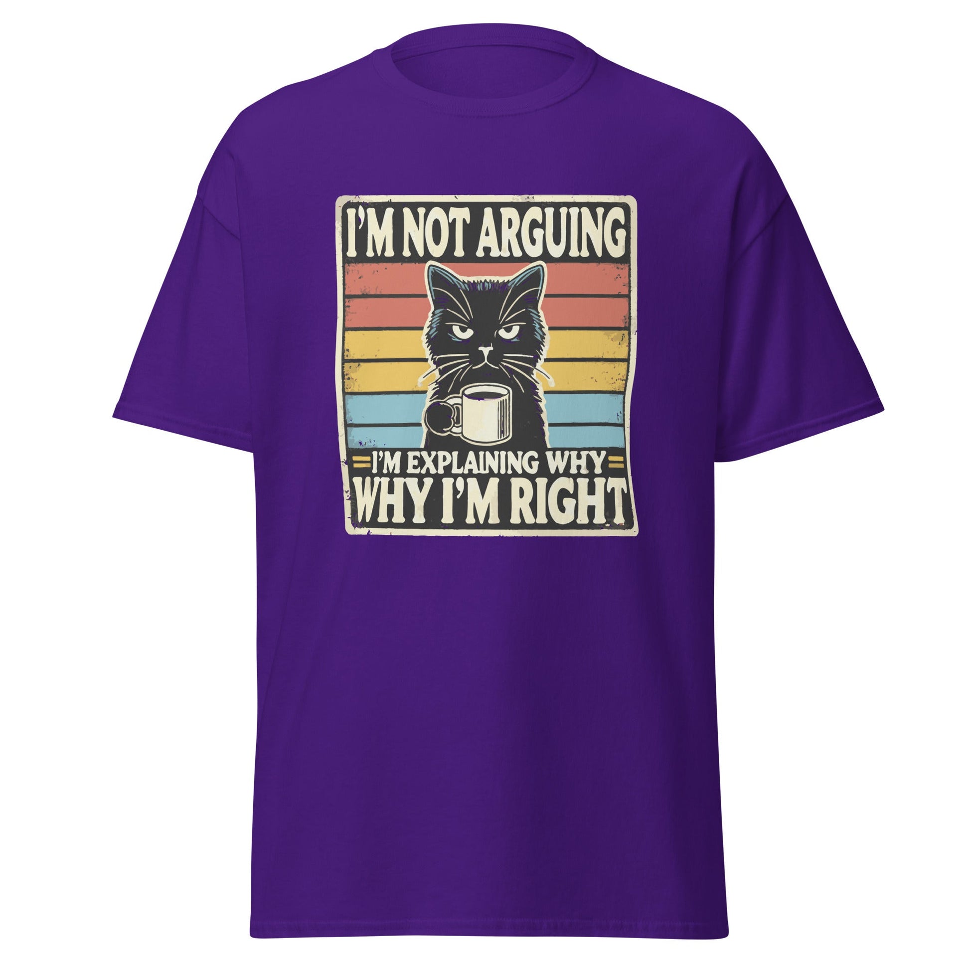 I'm Not Arguing | Cat T-Shirt - Purple - T-Shirts Online