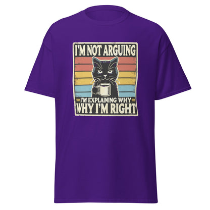 I'm Not Arguing | Cat T-Shirt - Purple - T-Shirts Online