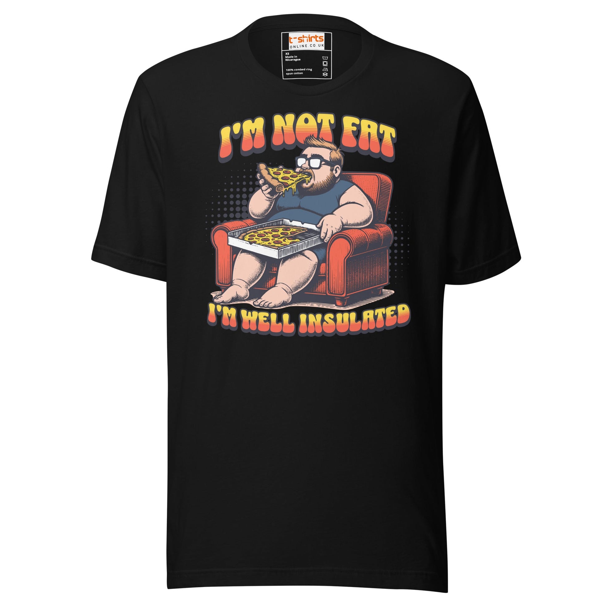 I'm Not Fat T-Shirt | Funny Slogan T-Shirt - Black - T-Shirts Online