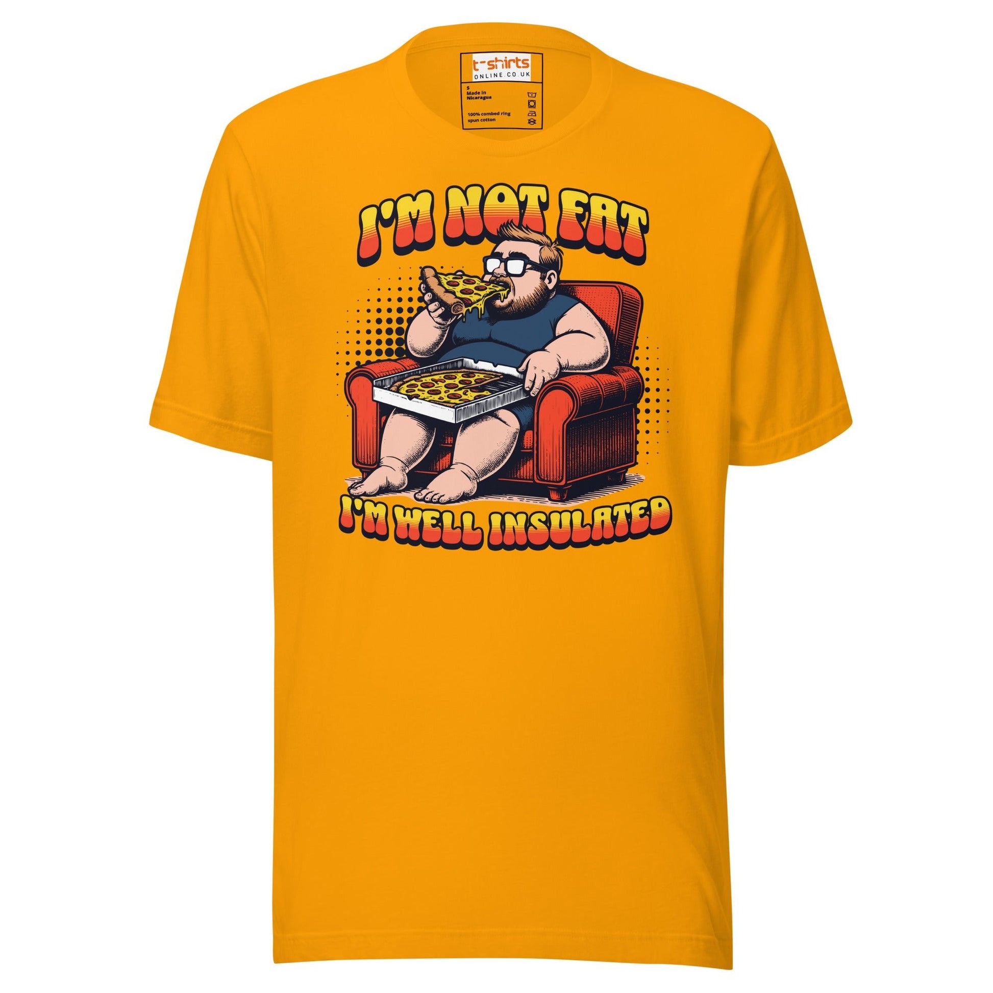 I'm Not Fat T-Shirt | Funny Slogan T-Shirt - Gold - T-Shirts Online