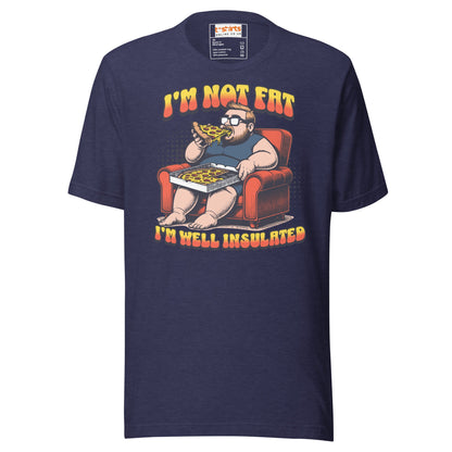 I'm Not Fat T-Shirt | Funny Slogan T-Shirt - Heather Midnight Navy - T-Shirts Online