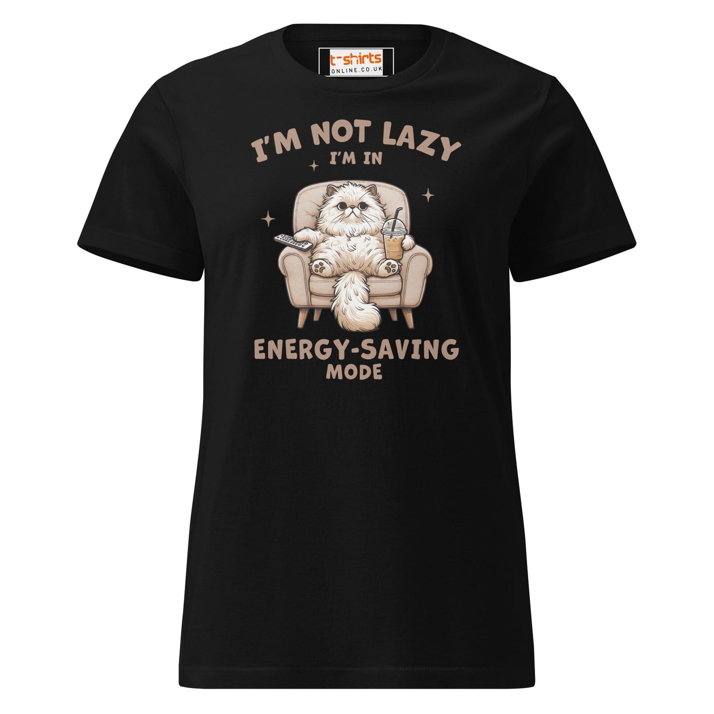 I'm Not Lazy T-Shirt | Women's Soft Semi - Fitted Tee - Black - T-Shirts Online