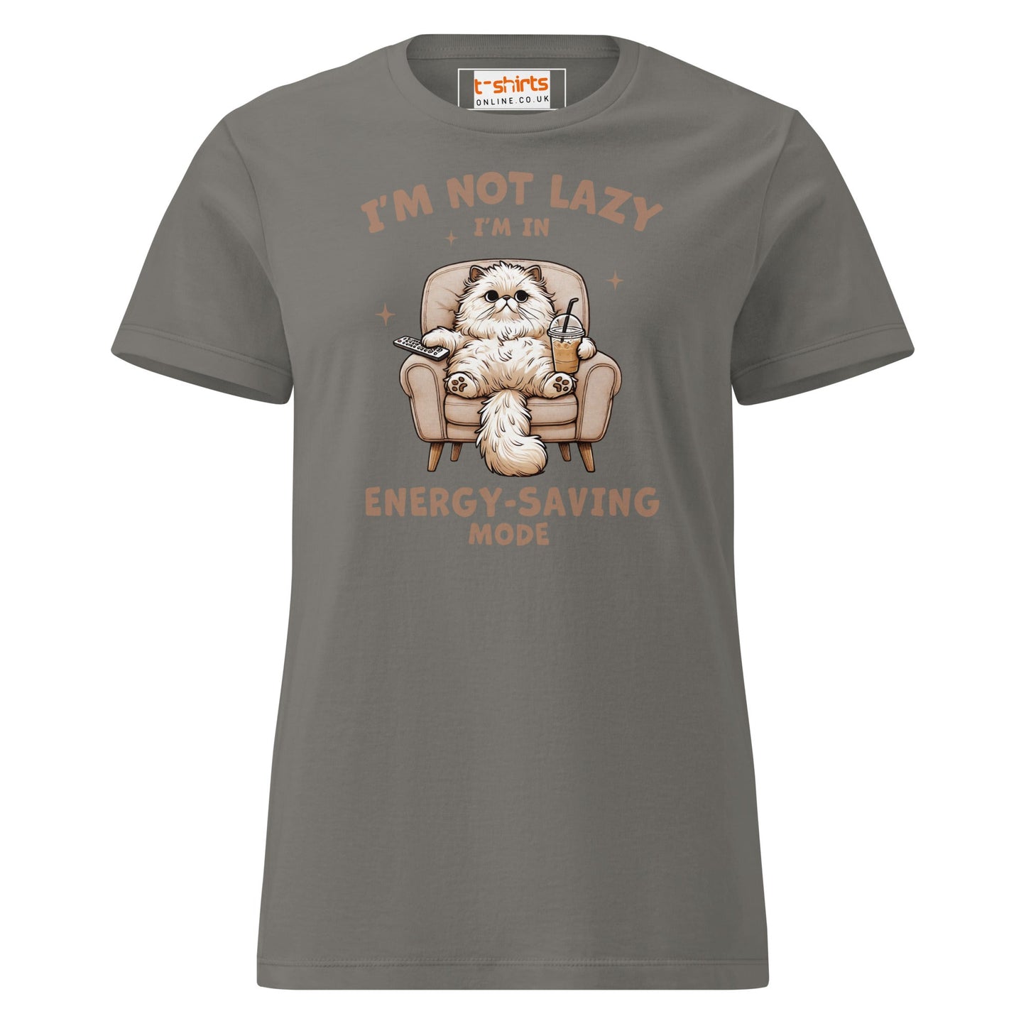 I'm Not Lazy T-Shirt | Women's Soft Semi - Fitted Tee - Charcoal - T-Shirts Online
