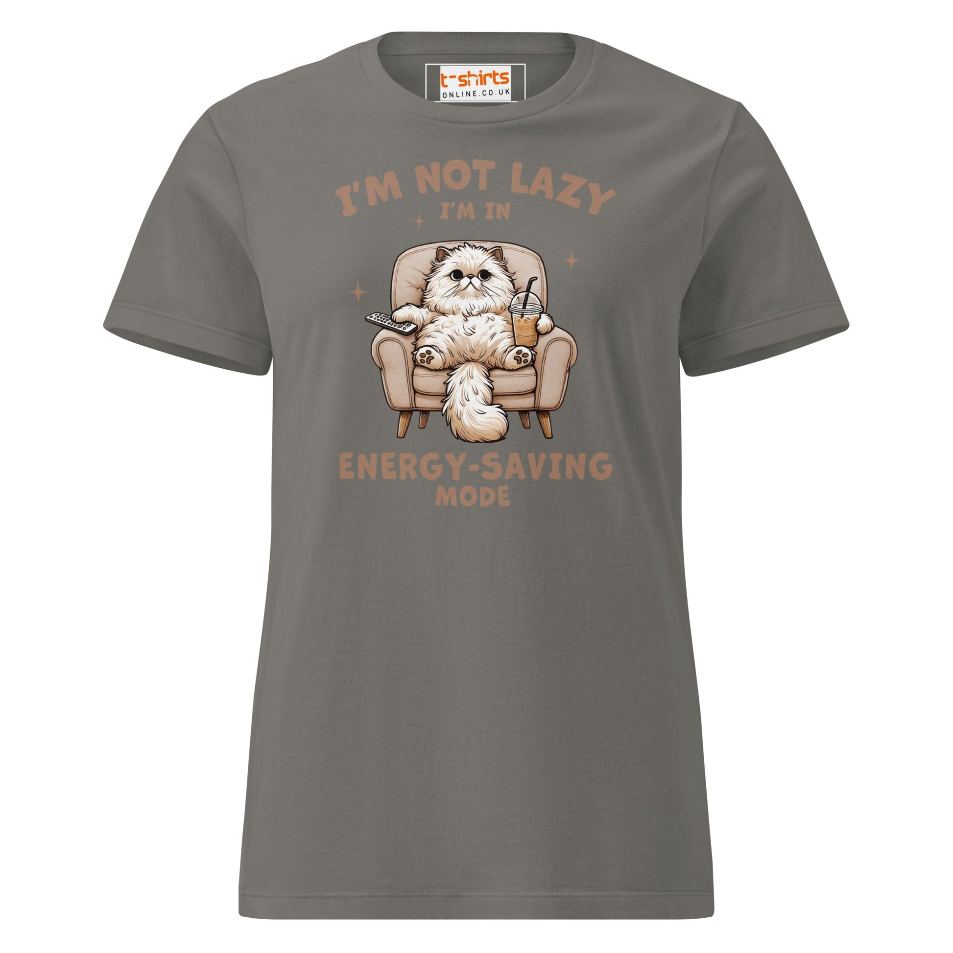 I'm Not Lazy T-Shirt | Women's Soft Semi - Fitted Tee - Charcoal - T-Shirts Online