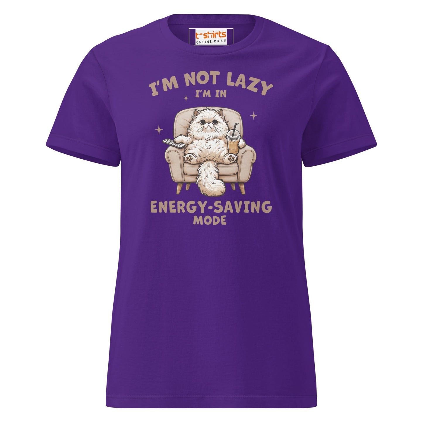 I'm Not Lazy T-Shirt | Women's Soft Semi - Fitted Tee - Purple - T-Shirts Online