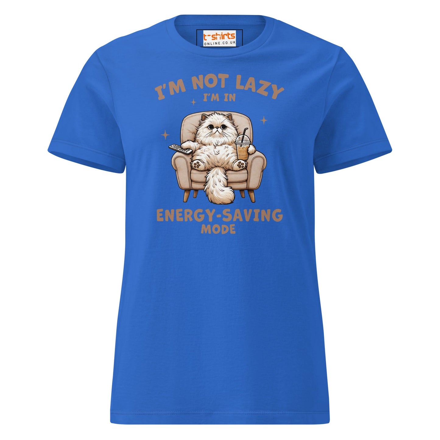 I'm Not Lazy T-Shirt | Women's Soft Semi - Fitted Tee - Royal - T-Shirts Online