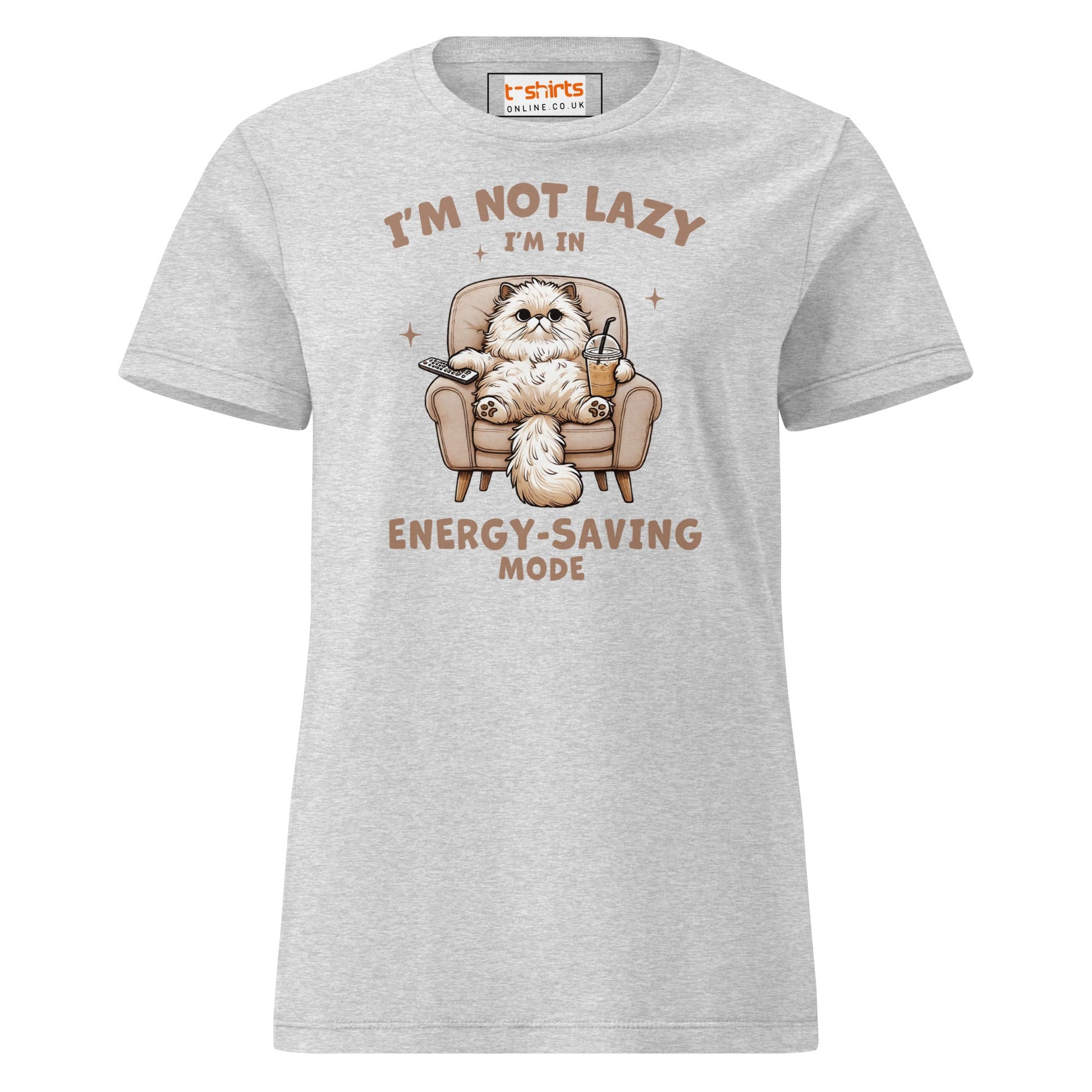 I'm Not Lazy T-Shirt | Women's Soft Semi - Fitted Tee - RS Sport Grey - T-Shirts Online