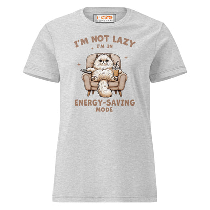 I'm Not Lazy T-Shirt | Women's Soft Semi - Fitted Tee - RS Sport Grey - T-Shirts Online