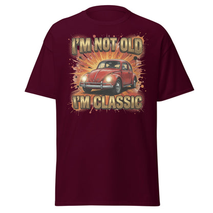 I'm Not Old I'm Classic Car T-Shirt - Maroon - T-Shirts Online