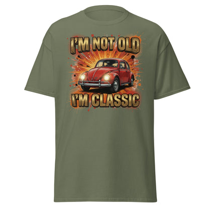 I'm Not Old I'm Classic Car T-Shirt - Military Green - T-Shirts Online