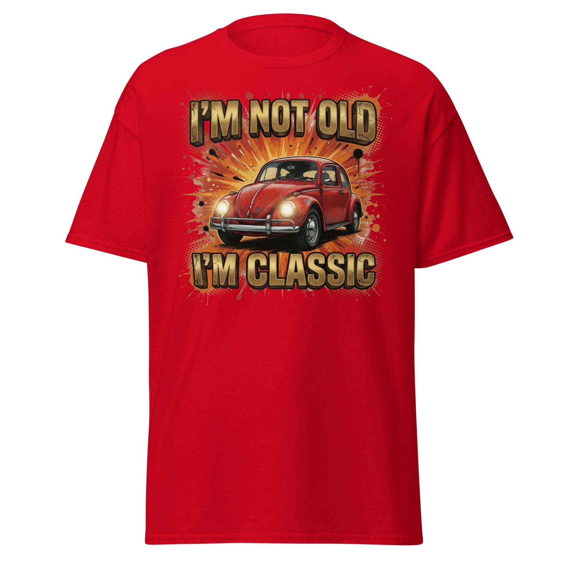 I'm Not Old I'm Classic Car T-Shirt - Red - T-Shirts Online